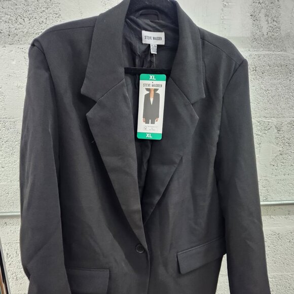 NWT Steve Madden Black Tailored Blazer Jacket Women’s XL - Picture 5 of 16